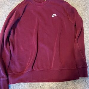 Nike Men's Maroon Crewneck Sweater
